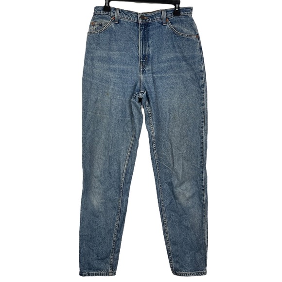 Levi's Denim - VTG Orange Tag Levis 951‎ Relaxed Tapered Womens 12 Long Denim Blue Jeans *Read
